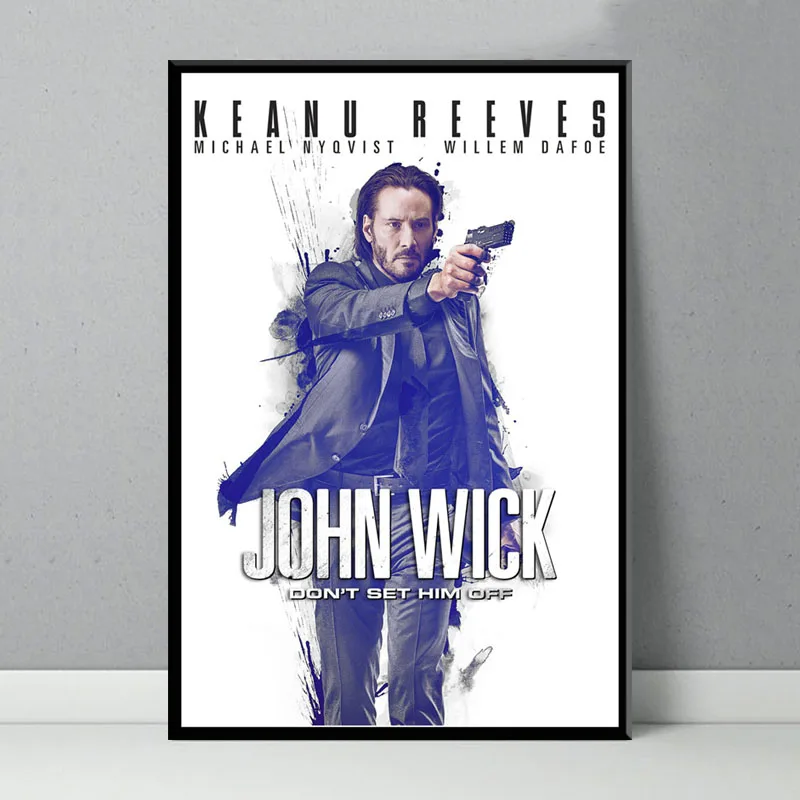 P279 Джон уик горячий фильм серии Keanu Ривз художественная живопись Шелковый Холст