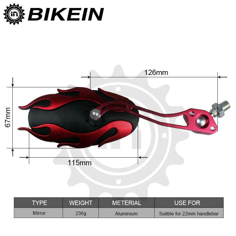 Bikein-Прохладный Велосипедный спорт 360 Поворот зеркало заднего вида Горный/дорожный велосипед Светоотражающие Детская безопасность Руль управления для мотоциклов конец reaview зеркало с сиденье