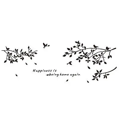 Happiness IS Being Home Again bird настенные художественные наклейки Цитата Гостиная съемные