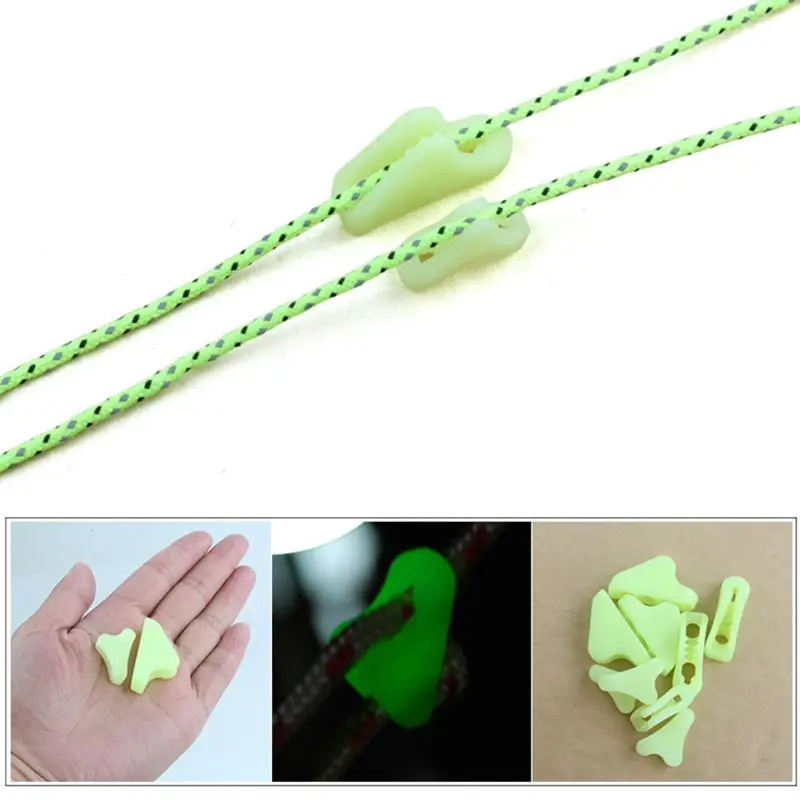 Светящаяся веревка для палатки регулируемая Зажимная Пряжка ветрозащитная