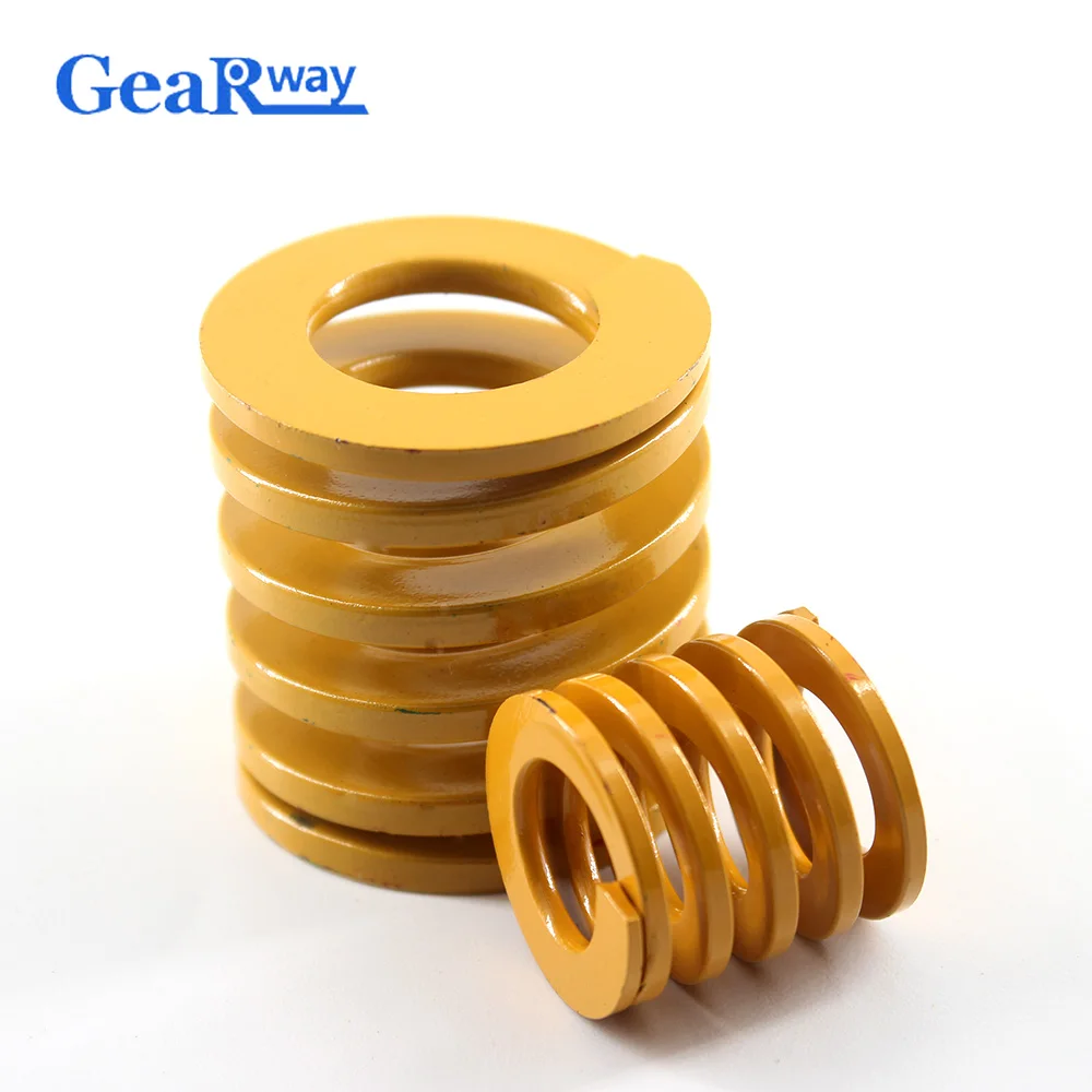 Жёлтая штампованная пружина Gearway TF50x80/50x8 5/50x9 5/50x100 мм 58% коэффициент сжатия трубчатая секция пресс-форма сжатие