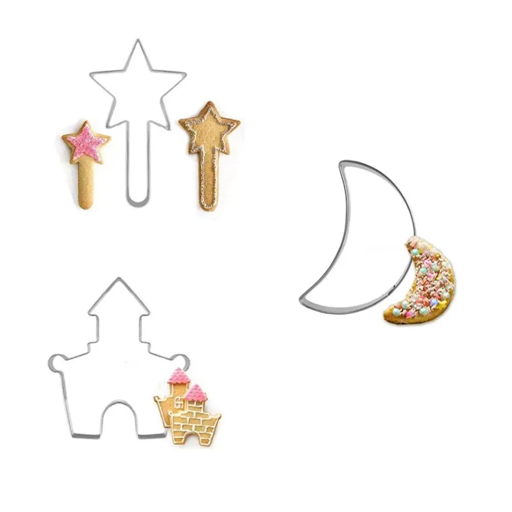 3 шт./компл. Волшебная Палочка Пряничный Домик Луна Формы для Печенья Яйцо Резца