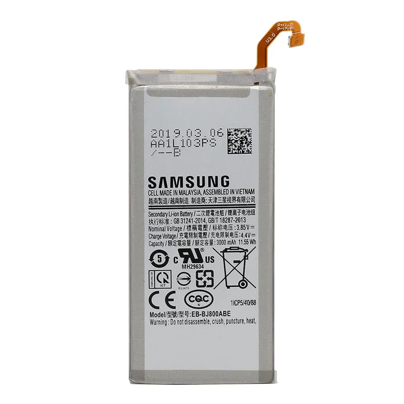 Оригинальная батарея samsung для Galaxy A6 (2018) SM-A600 A600F J6 J600F J800 EB-BJ800ABE 3000 мА/ч замена