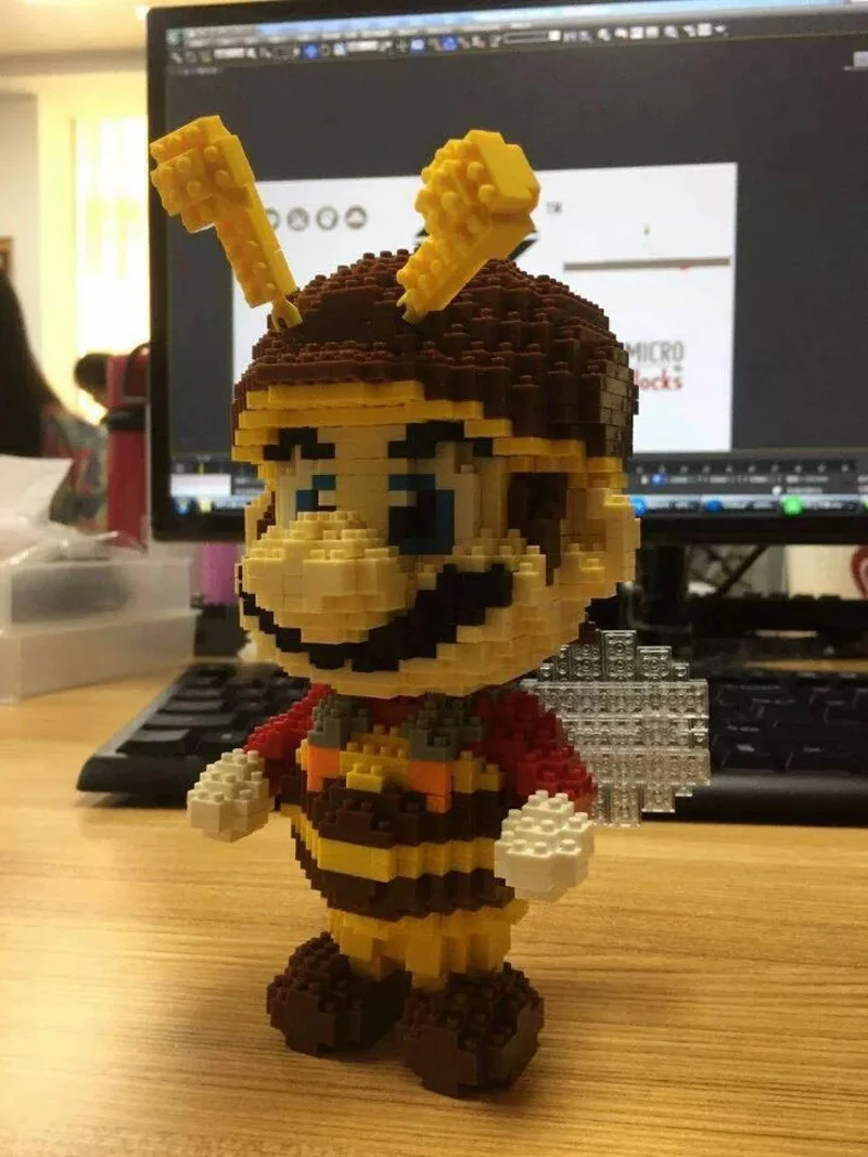 Супер Марио Виктори красный огонь пчела один кусок Tony Chopper 3d модель DIY алмаз нано