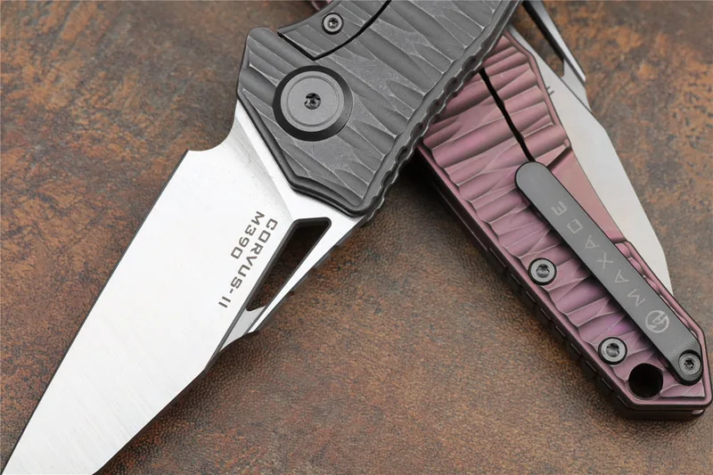 Maxace Corvus 2 Складной Нож EDC M390 атласное лезвие бесплатная доставка | Инструменты