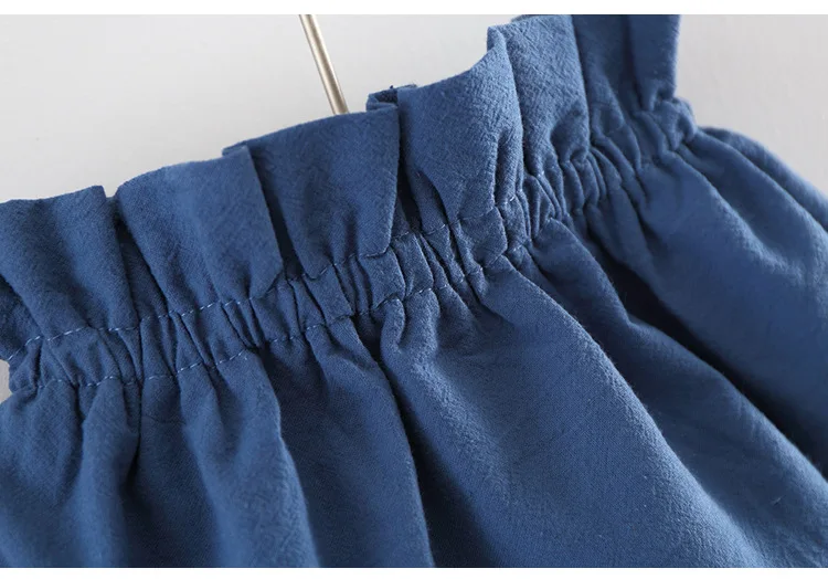 Модный летний комплект одежды для девочек детский хлопковый клетчатый костюм