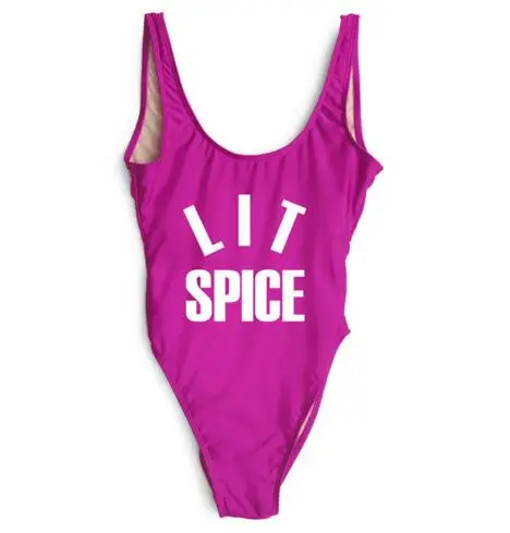 

S-XL Women Sexy LIT SPICE Bodysuit One Piece Swimwear bathing suit Beachwear jumpsuit open low back one-piece suits
