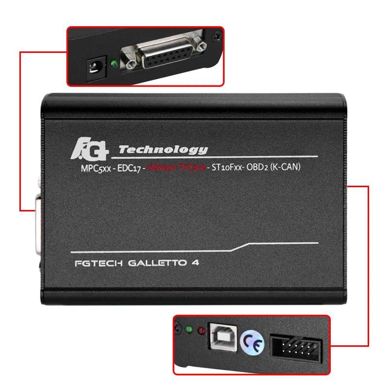 Инструмент для настройки чипов fgtech galletto 4 master ECU FG TECH V54 BDM TriCore OBD с адаптерами BDM|tool