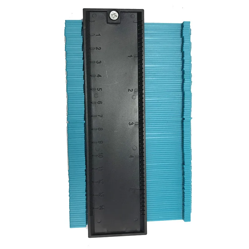 6inch green or blue Контур датчик 5/10 дюймов профиль копия Gauge Линейка Метрическая дюймовая маркировка Форма Дубликатор duplo и в клеточку измерены в ненатянутом ламинат Плитки измерительный инструмент - Цвет: 6inch green or blue