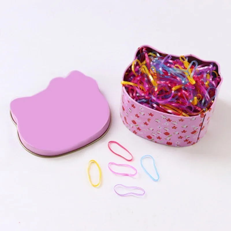 2.5CM Mix Colors 5 Подарочная упаковка, около 700 шт, детские одноразовые цветные эластичные резинки для волос, милые резинки для волос, держатель для конского хвоста, аксессуары для волос для девочек - Цвет: 2.5CM Mix Colors 5