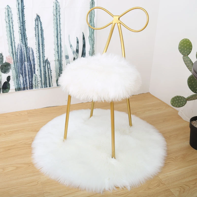 Круглый коврик для йоги дома имитация шерсти спальни | Дом и сад