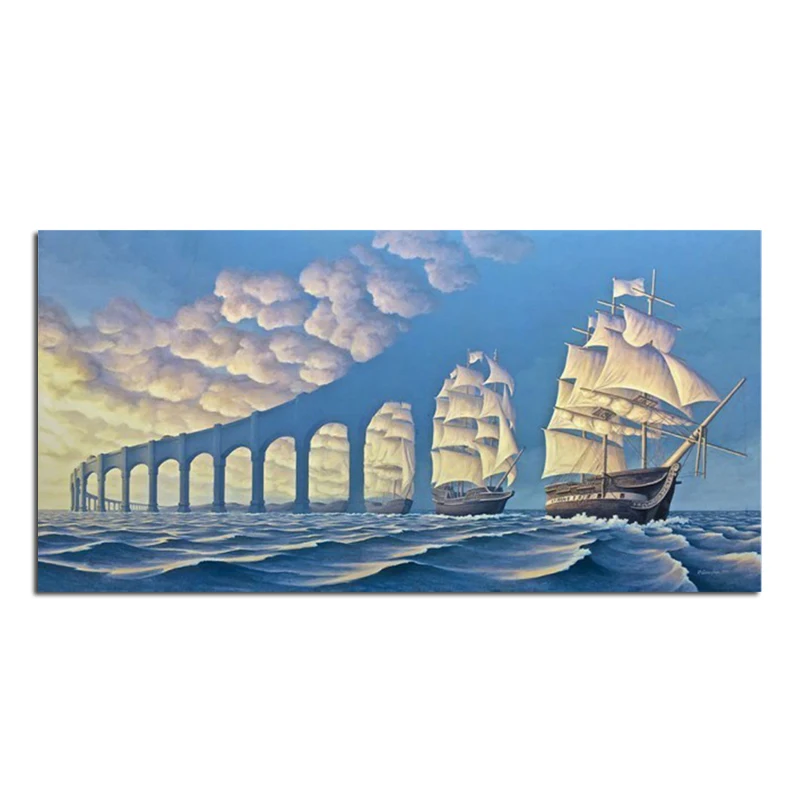 

Морская парусная лодка 60x30 см, новинка, 100% Полная площадь, алмазная вышивка, сделай сам, алмазная живопись, набор, 3D Алмазная вышивка крестико...