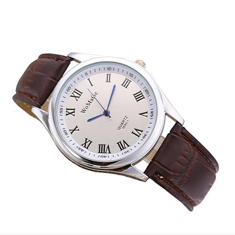 Мужские кварцевые часы Relojes Hombre простые кожаные деловые мужские с таймером Relogio