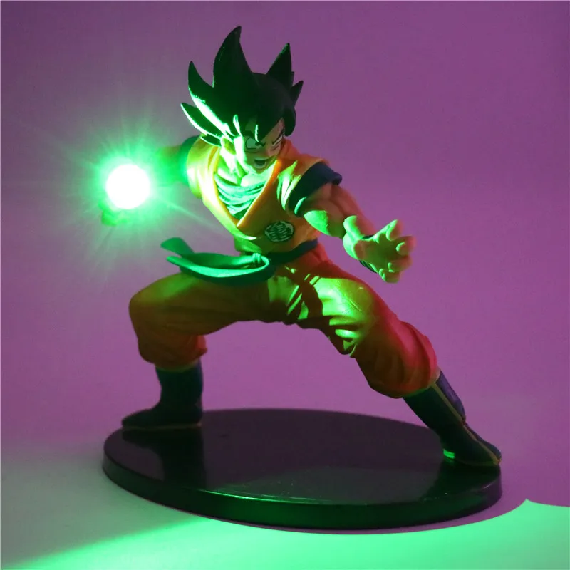 Зеленый Dragon Ball Z Son Goku, фигурки, светодиодная лампа, DIY, аниме модель, настольная лампа, детские куклы, ночник, светильник для комнаты, детская игрушка, Декор, лампы - Испускаемый цвет: Зеленый