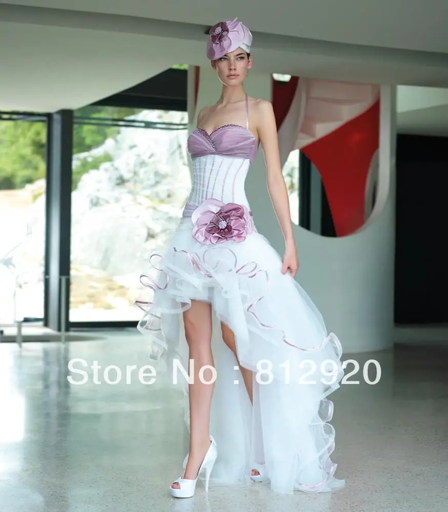 Женский кружевной корсет из тафты и тюля с лямкой на шее|short front|wedding gownsbridal wedding gowns