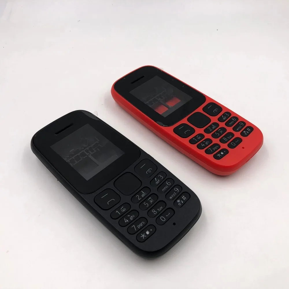 RTBESTOYZ 10 шт./лот хорошее качество полный корпус чехол для Nokia 105 облицовка рамки+ задняя крышка английская клавиатура логотип