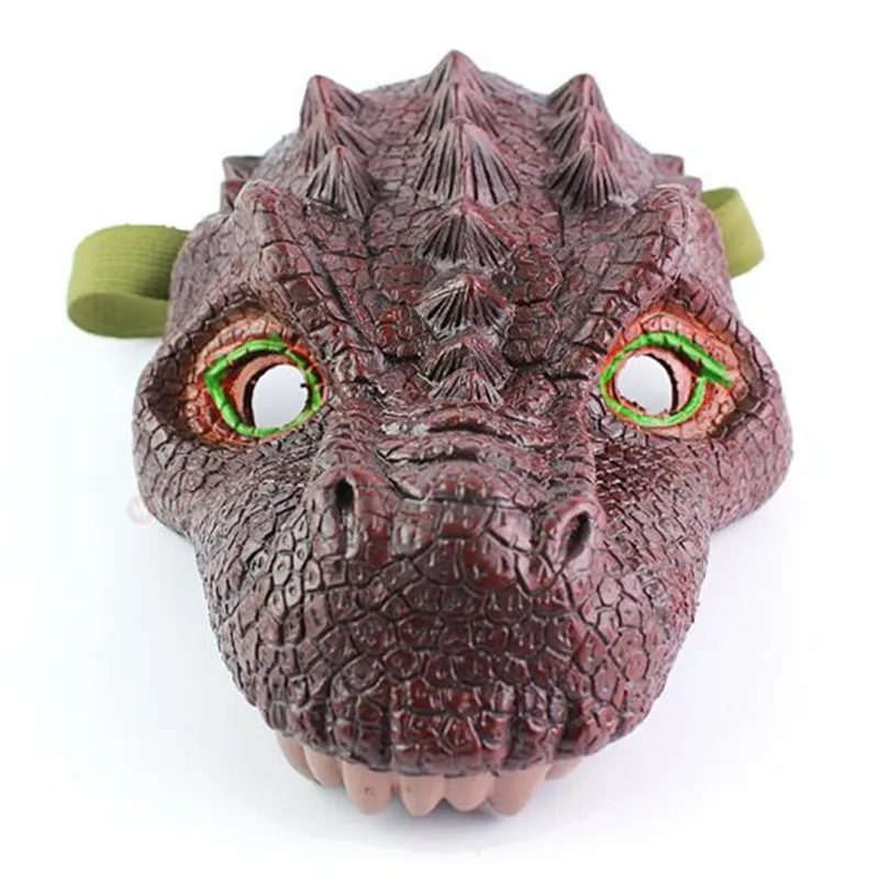 Детская маска с животными динозавр Динозавр Хэллоуин реалистичный Марди Гра