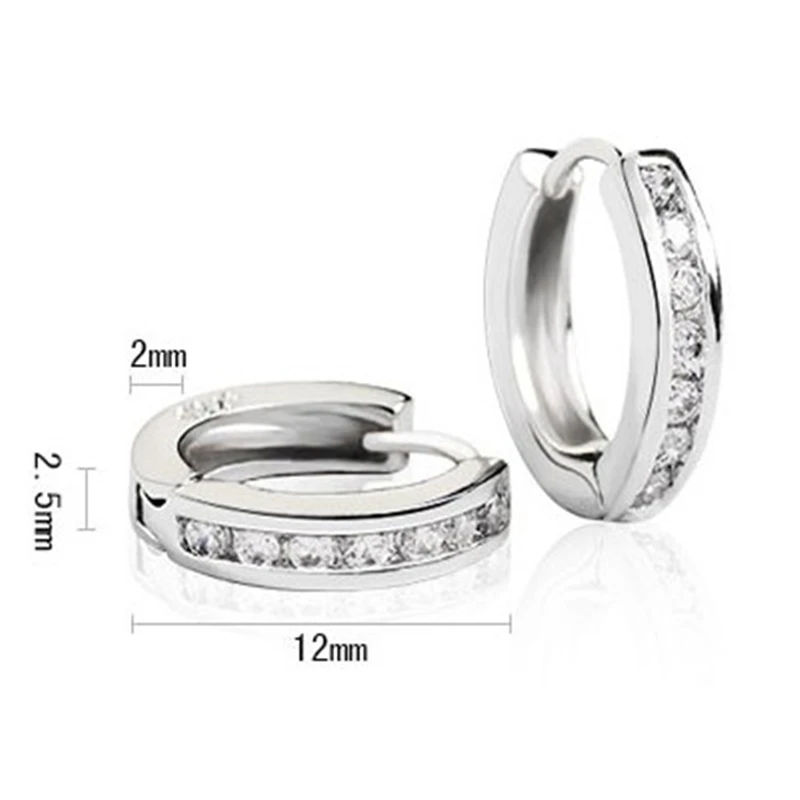 

OPPOHERE Earrings White Filled Openwork Cute Hoop Fashion Element Earrings For Women Wholesale Factory Price