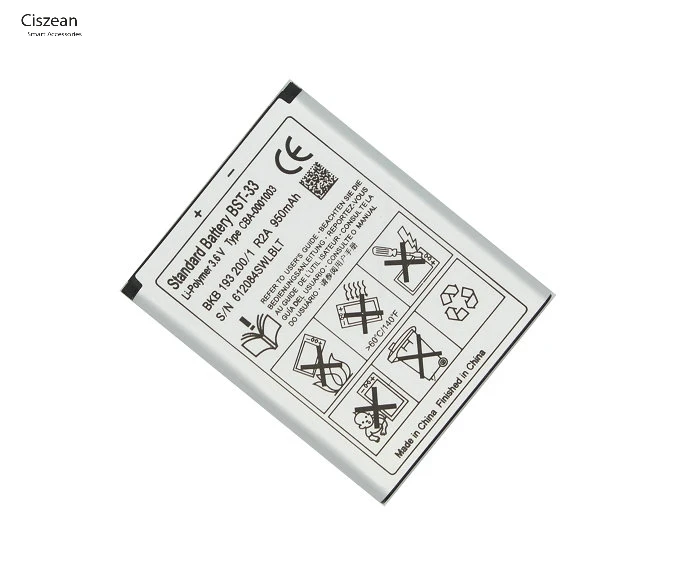 Ciszean 3 шт./лот BST 33 запасная часть телефона Батарея для K530 K790 K790i K790C K800 K800i K810i K818C W595C