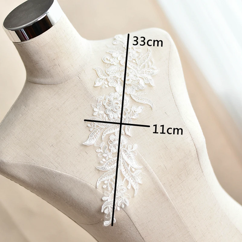 2 шт. Кружевная аппликация для свадебного платья | Дом и сад