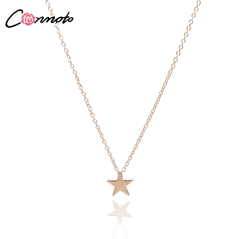 Conmoto Star Крошечная цепочка золото заявление цепочки и ожерелья для женщин серебро Boho Чокеры Feminino колье аксессуар ювелирные изделия Кольер