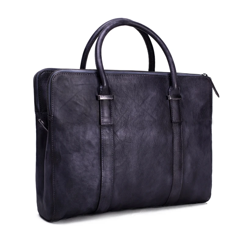 ROCKCOW Винтаж растительного дубления кожаный портфель мужская сумка почтальон для