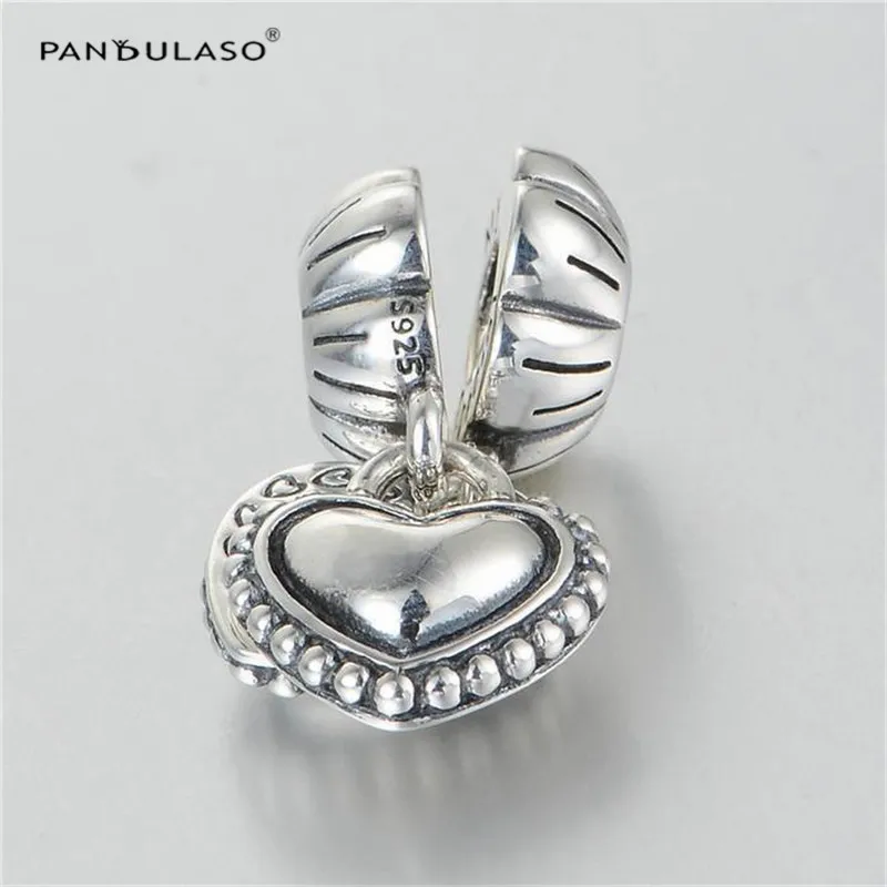 

Fits European Charm Bracelet & Choker Love Sister Hearts Beads For Woman DIY 925 sterling silver jewelry Silver Charms