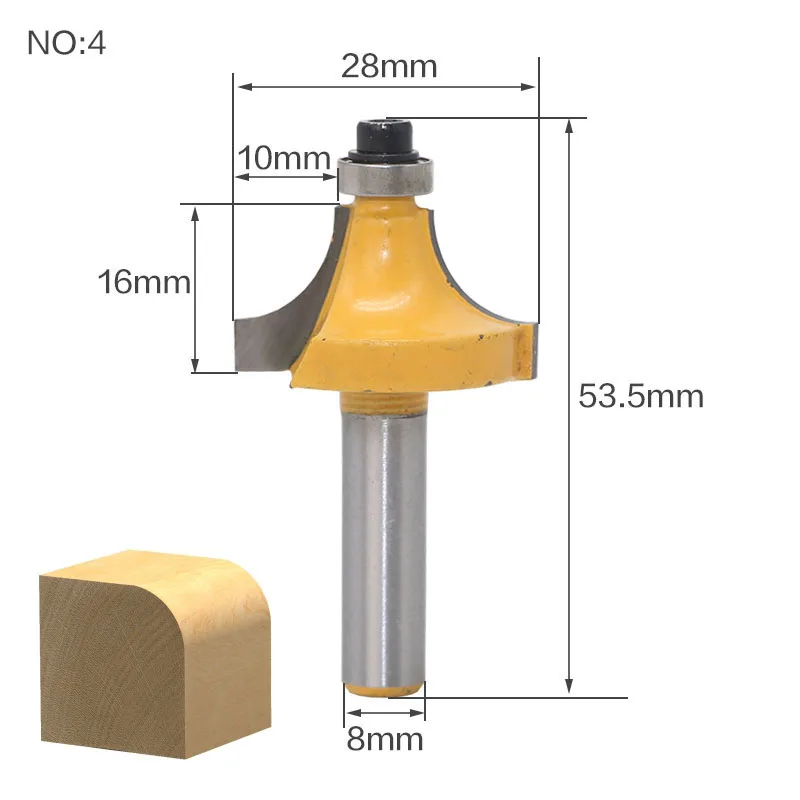 1 шт. 8 мм хвостовик для фрезерного станка с прямым концом триммер очистки угловая