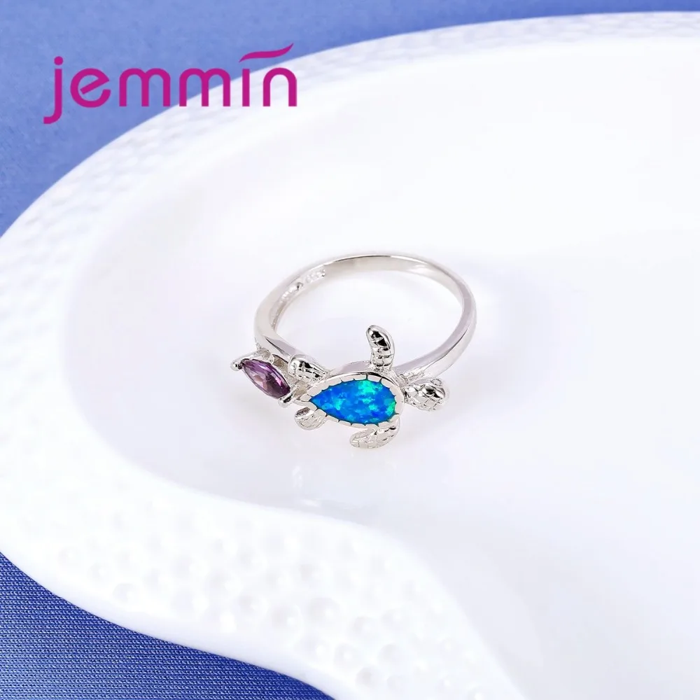 Женское вечерние ЦО из серебра 925 пробы с голубым огненным опалом | Украшения и