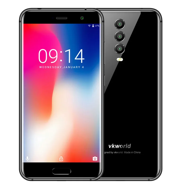 Black VKworld K1, 5,2 дюймов, Восьмиядерный процессор MTK6750T, Android 8,1, 4040 мАч, задняя камера, 3 камеры, быстрая зарядка, 5 В/3 А, 4 ГБ, 64 ГБ, смартфон - Цвет: Black