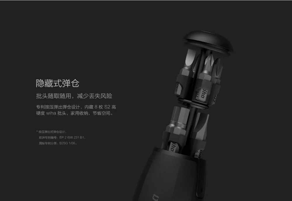 Xiaomi Mijia Wiha 8 в 1 Набор отверток многофункциональные стальные сверла с удлинителем Магнитная Адсорбция