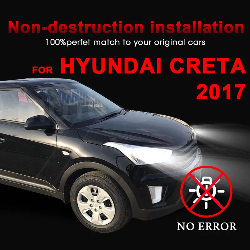 Для hyundai Creta 2017 светодиодный COB светодиодные фары комплект авто автомобиль