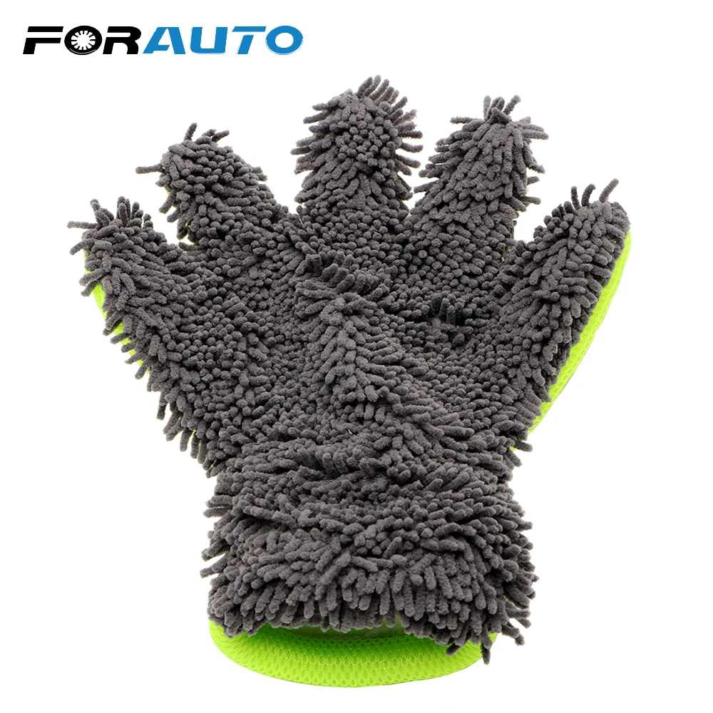 

FORAUTO Car Washing Gloves Soft Window Wash Tool Microfiber Auto Care Detailing Car Accessories Car Home Cleaning Car-styling