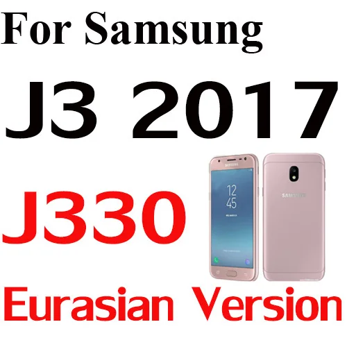 For J3 J330 2017 Голубое стекло для samsung Galaxy J7 J5 J3 A5 A3 A7 полное покрытие из закаленного стекла качественная Защитная пленка для экрана - Цвет: For J3 J330 2017