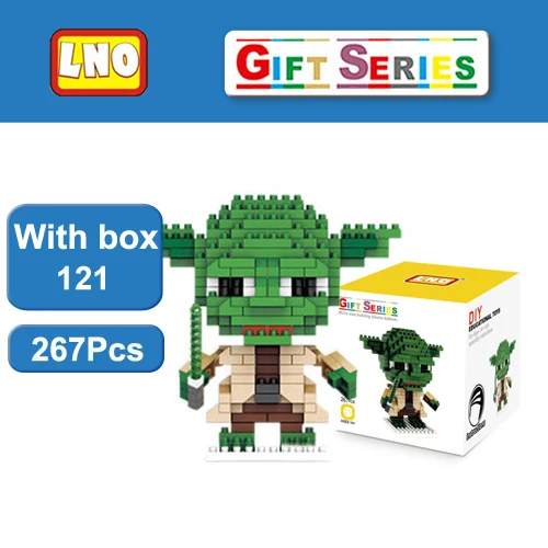 LOZ R2D2 C3PO Wicket фигурки Модель Darth VaderLeia Organa строительные блоки - Цвет: LNO 121 with box