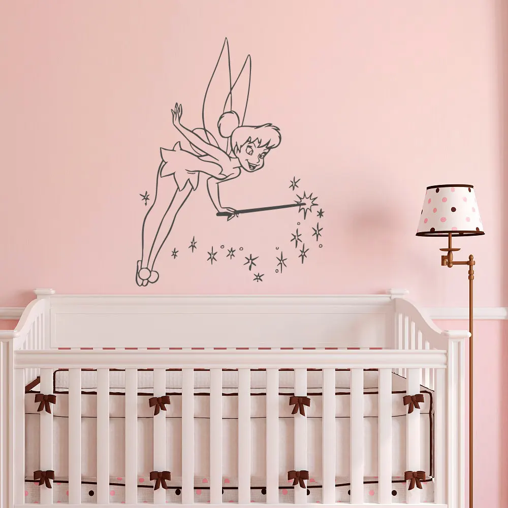 Волшебная Настенная Наклейка &quotФея&quot для детской комнаты девочек спальни