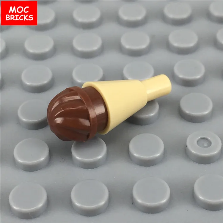 10 шт./лот MOC кирпичи мороженое конусы посуда Город Друзья Новые DIY Развивающие