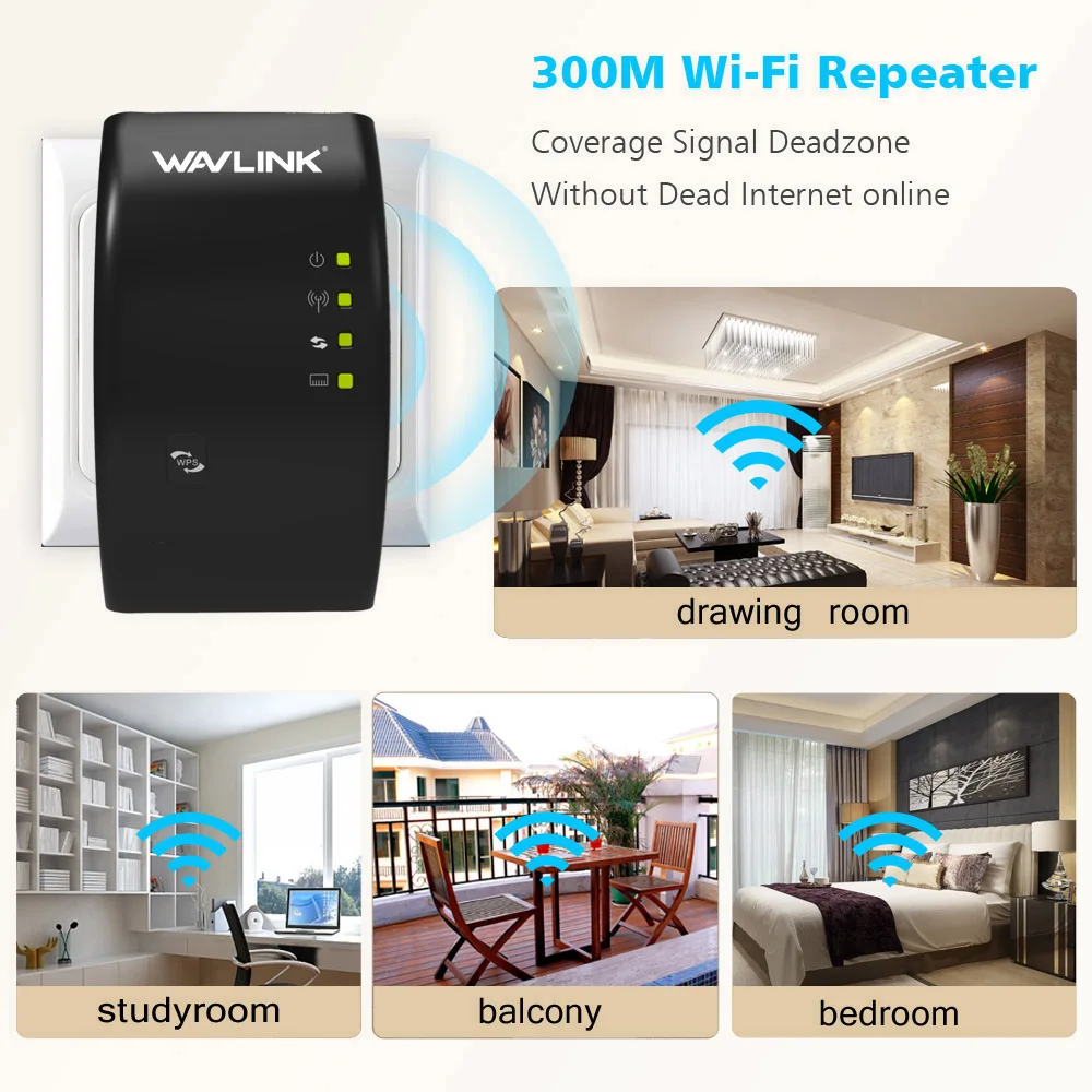 Wavlink портативный 2,4G 300 Мбит/с беспроводной Wi-Fi ретранслятор расширитель 802.11n/b/g Wifi Усилитель сигнала Усилитель Wifi диапазон белый/черный