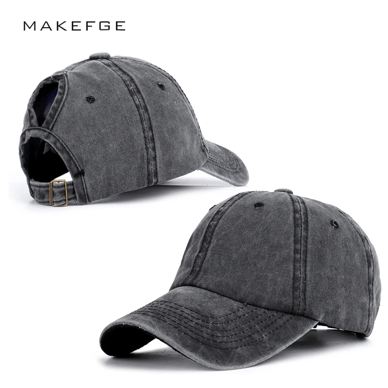 

Ponytail baseball caps retro classic ladies visor adjustable high quality solid color fashion truck driver streetwear hats bone