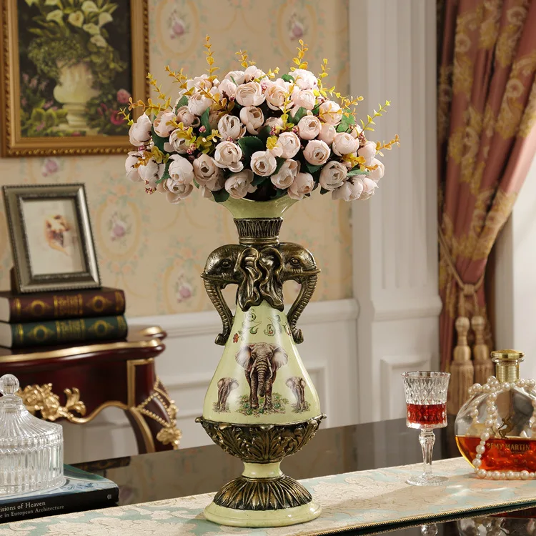 Ювелирная Мода ретро ваза из смолы для домашнего интерьера сада гостиной