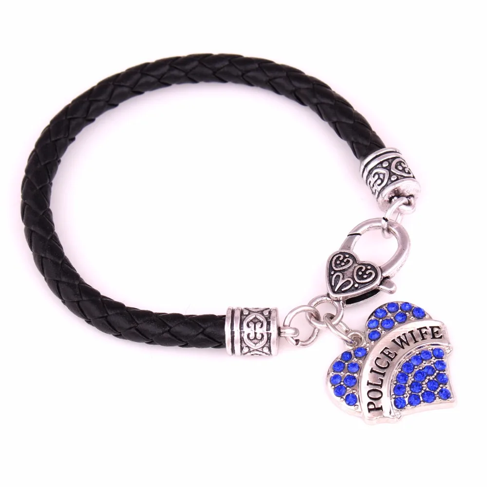 Прямая поставка Очаровательная кожаная Цепочка с кристаллами в форме сердца 15