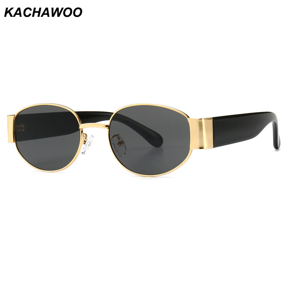 Kachawoo, Овальные Солнцезащитные очки для женщин, золотая металлическая оправа, зеленые, красные, мужские солнцезащитные очки, стимпанк, женские, унисекс, очки, лето
