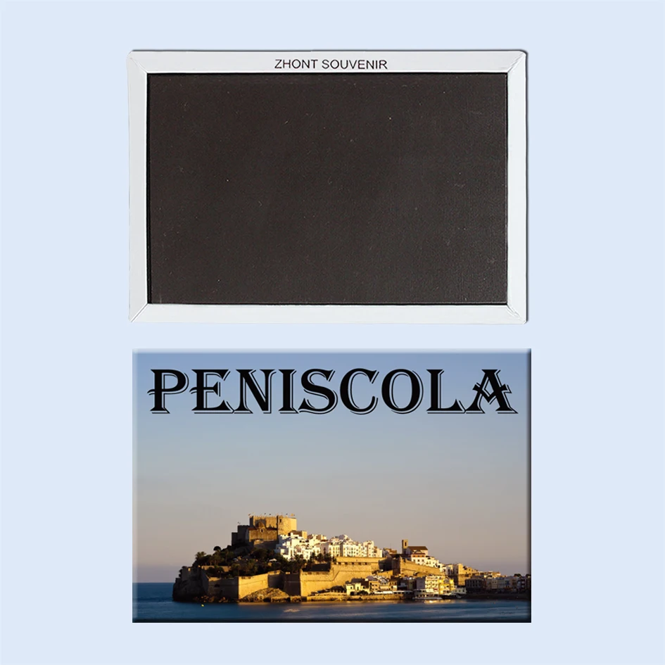 Прямоугольная металлическая искусственная кожа сувенир Peniscola туристические