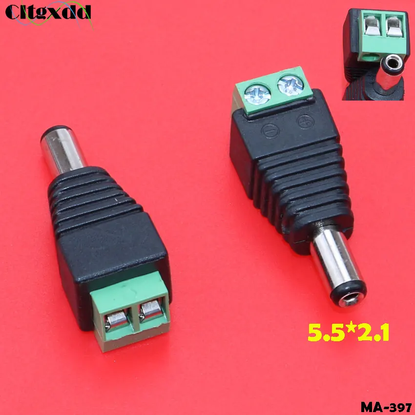 1 шт. разъем питания постоянного тока папа мама 5 5*2 1/5 BNC RCA для обжимной клеммной