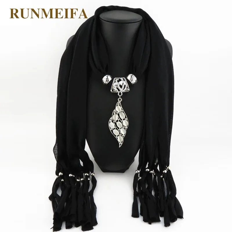 Кулоны RUNMEIFA ожерелья шарф женский из железного сплава геометрический акриловый