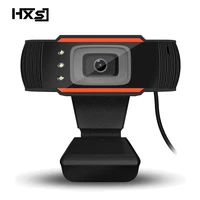 hxsj 3led hd webcam 480p pc camera with absorption microphone mic night vision for skype pc camera usb webcam