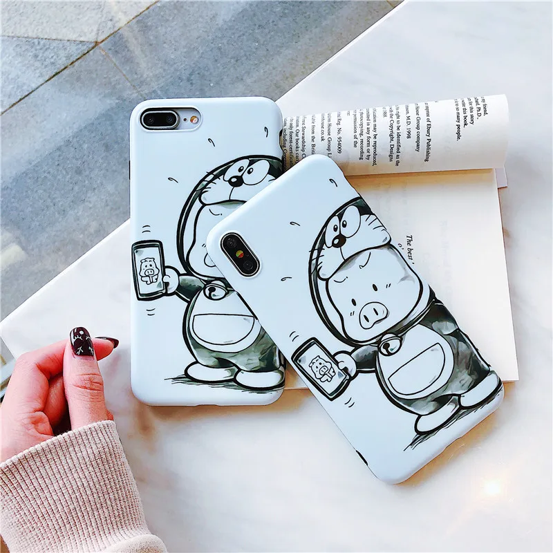 Чехол для iPhone The pig doraemon Прекрасный Простой глянцевый мягкая термополиуретановая