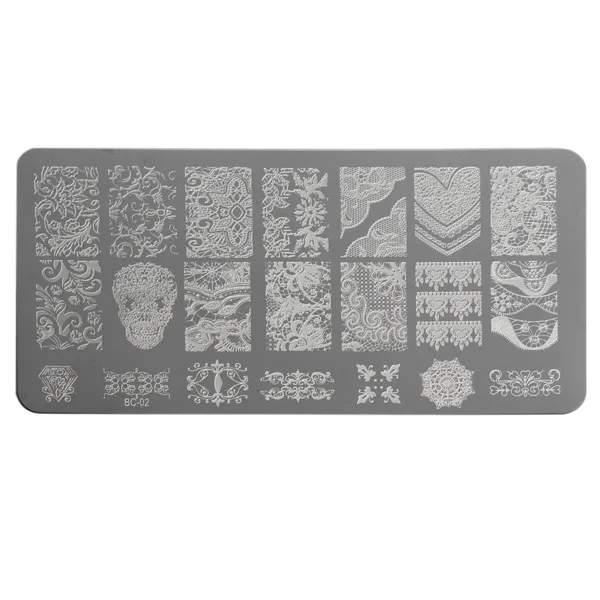BCC5667FHJK 1 шт. 6X 12 см (Д X Ш) кружева цветок 10 видов конструкций из нержавеющей стали