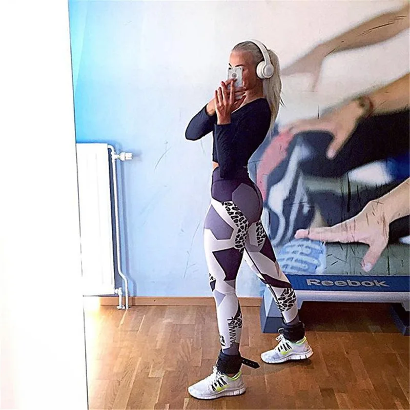 Высокое качество Новинка 2017 года женские спортивные штаны для йоги Бег GYM Запуск