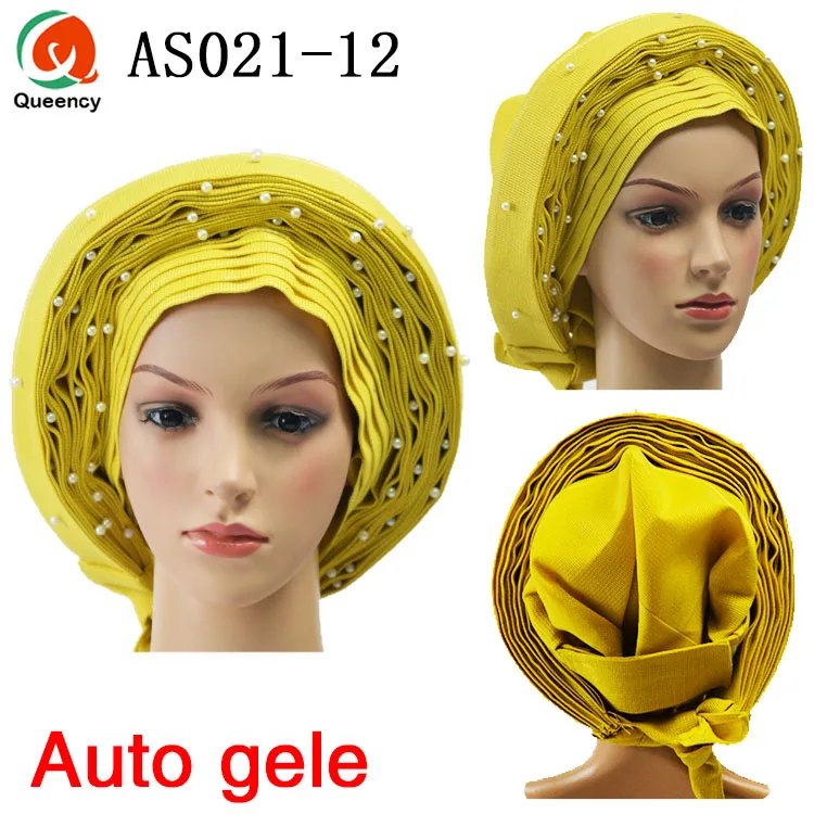 Queency африканские готовые женские Aso oke авто геле головной убор для свадьбы